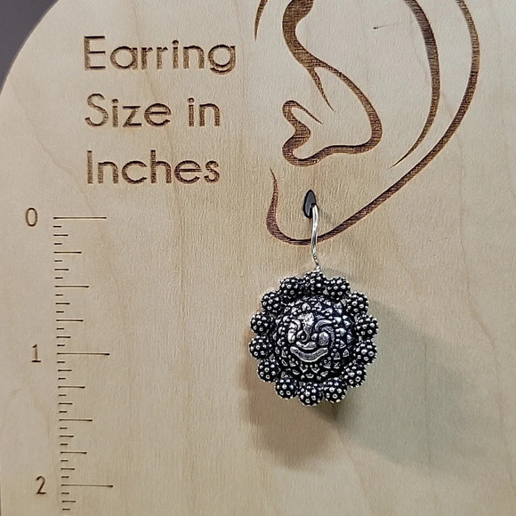 Ganesha Prosperity Wire Drop Earrings - Picture 2 of 8